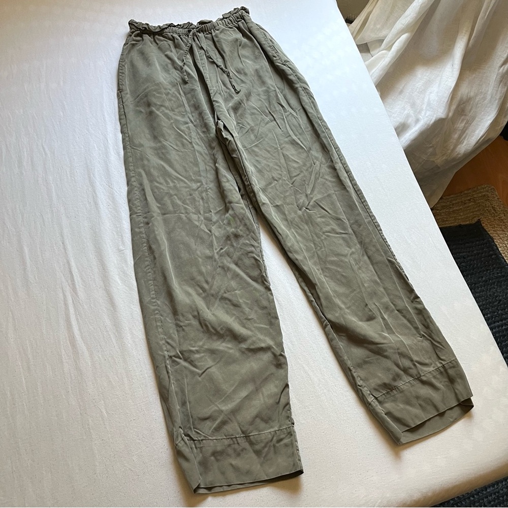 SOLD - KOTN olive army green high rise pants